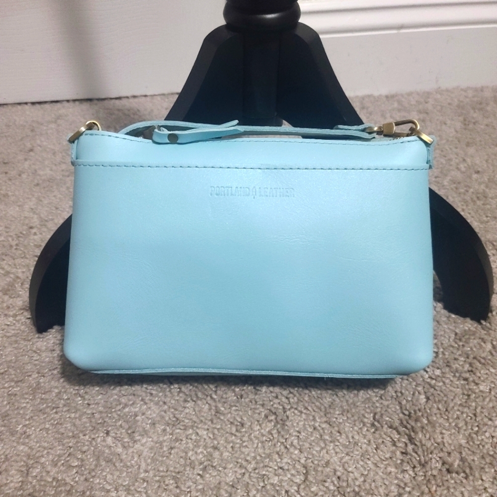 New Portland Leather Goods PLG Classic Poppy Cabo, Blue Bag Crossbody Sold Out